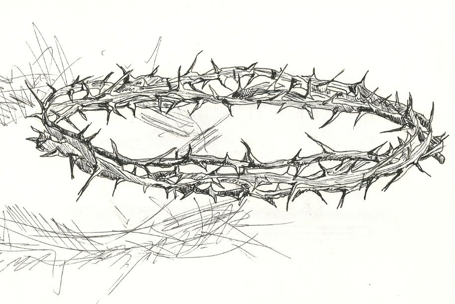 Crown Of Thorns Sketch at PaintingValley.com | Explore collection of