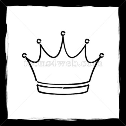 416x416 Crown Sketch Icon. - Crown Sketch