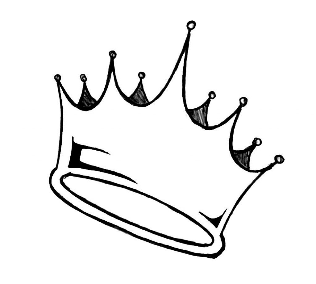 Easy Crown Sketch Drawing with Pencil