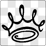 185x185 Swirly Crown Sketch Decal - Crown Sketch