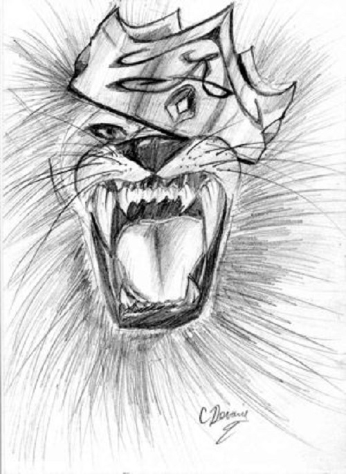 500x685 100 Lion Tattoo Designs You Must See - Crown Tattoo Sketch