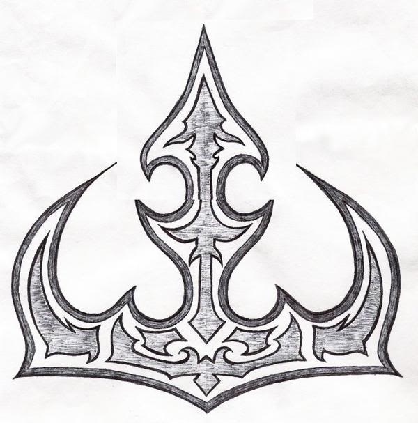 600x607 Tribal Crown Tattoo Sketch - Crown Tattoo Sketch
