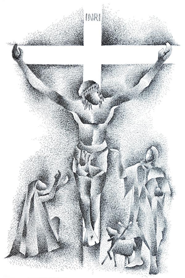 600x900 Jesus Christ Crucifixtion Drawing Drawing By Murugenderan S - Crucifiction Sketch