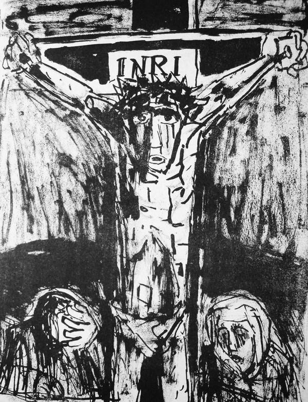 600x783 Otto Dix Sacred Art Pilgrim Collection Artists Sacred Art Pilgrim - Crucifiction Sketch