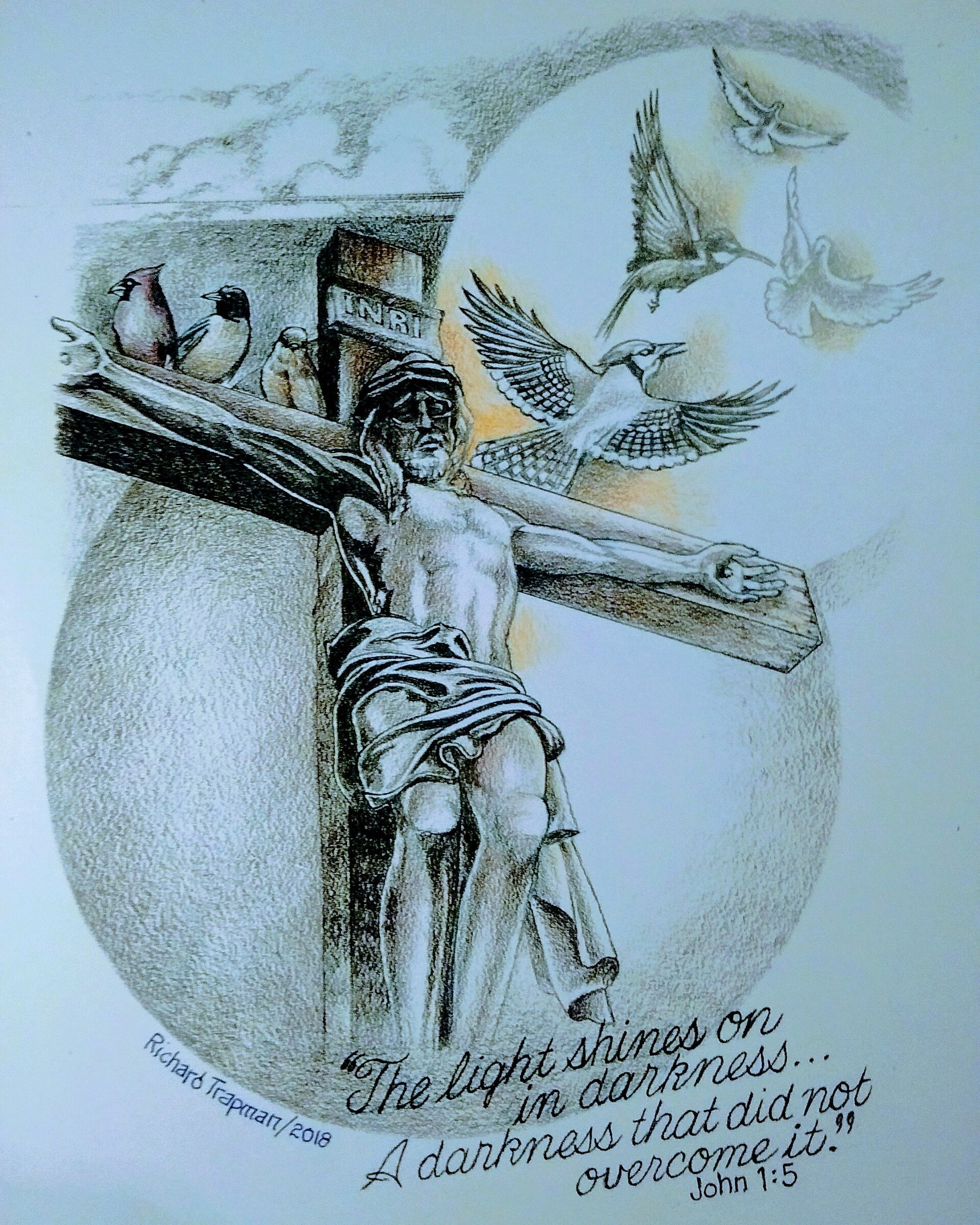 1920x2400 Celebrity Drawing Religious Art Celebrity Portrait Etsy - Crucifiction Sketch