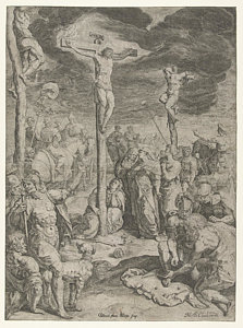 223x300 Crucifixion, Jacob De Gheyn Ii, Nicolaes De Clerck Drawing By - Crucifixion Sketch