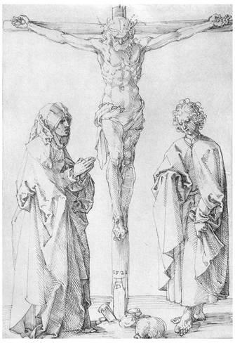 335x488 Albrecht Durer (Crucifixion Of Christ) Posters - Crucifixion Sketch