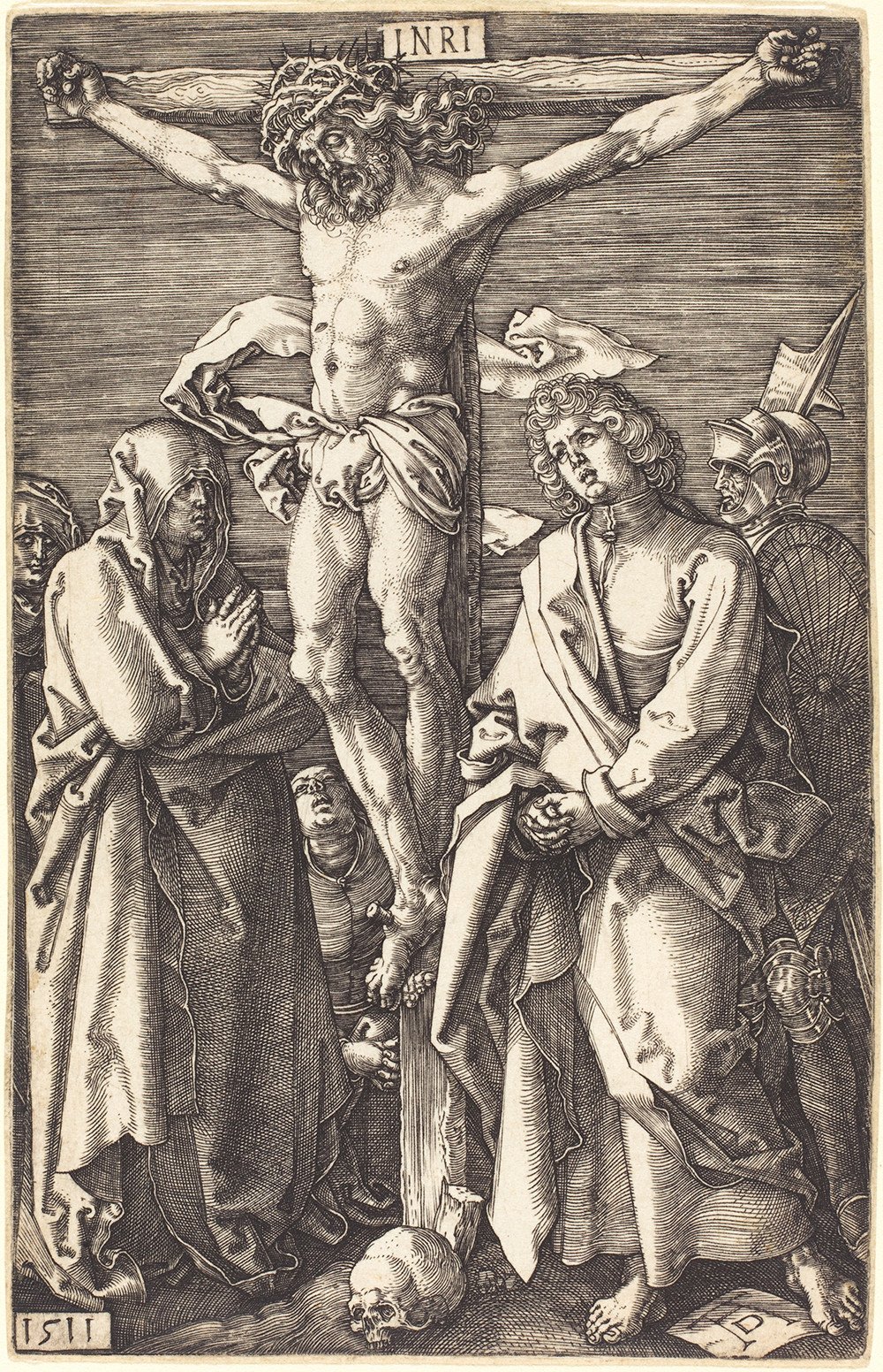 1000x1552 Albrecht Durer - Crucifixion Sketch