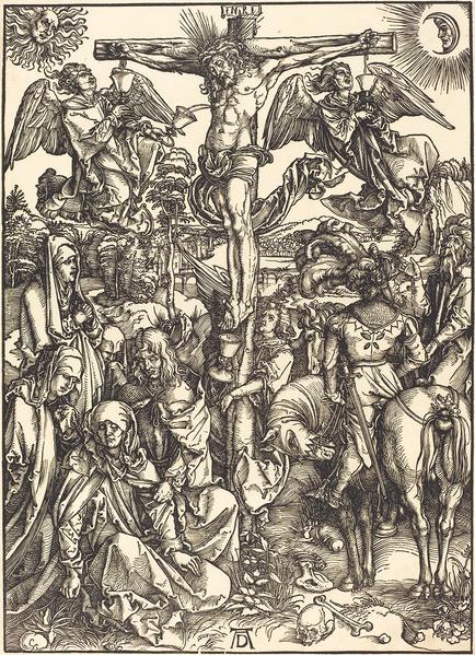 434x599 Albrecht Durer - Crucifixion Sketch