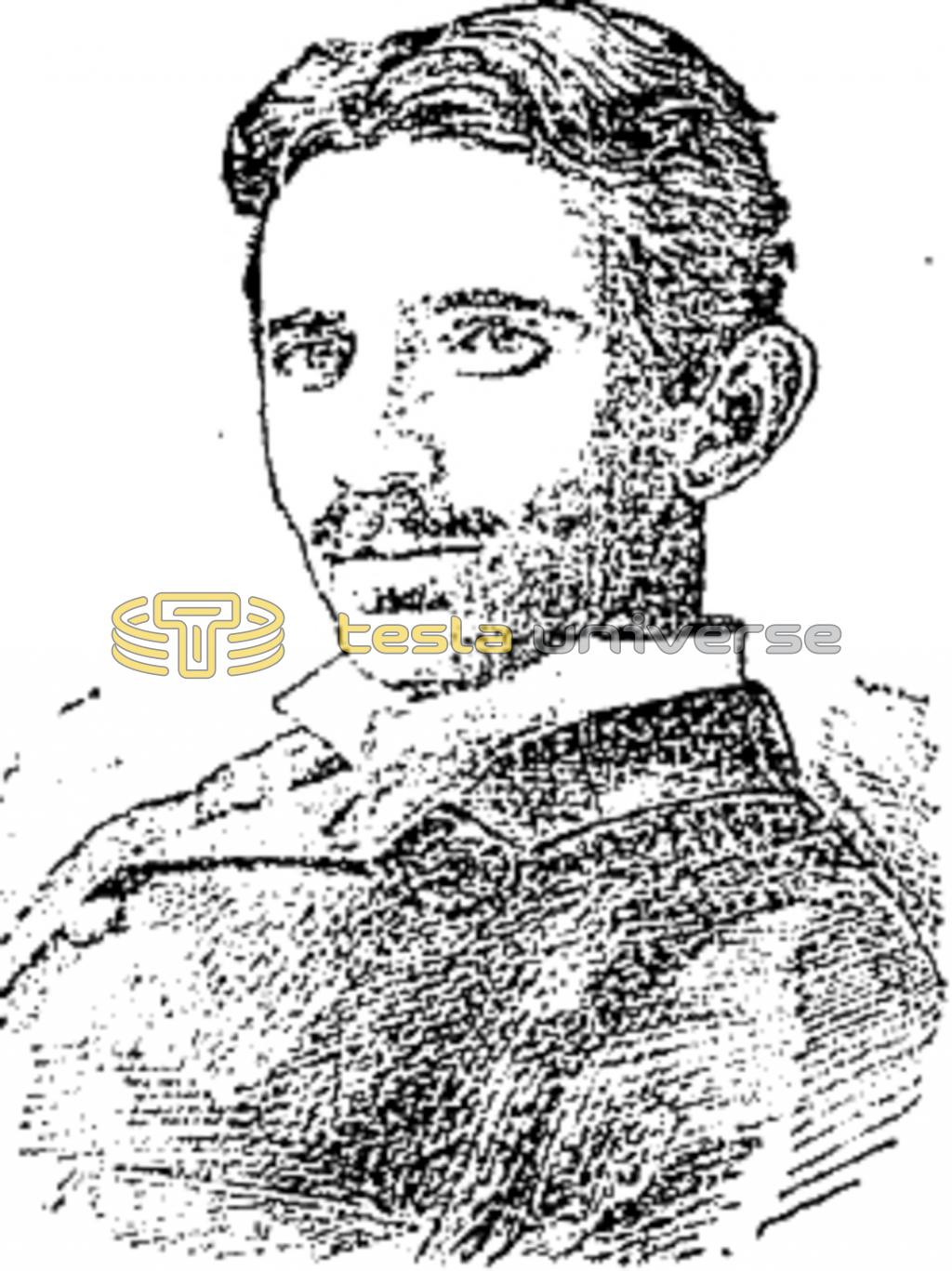 1024x1367 Crude Sketch Of Nikola Tesla Tesla Universe - Crude Sketch