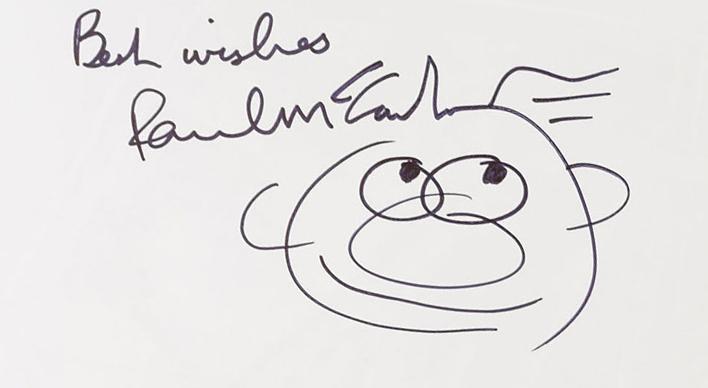 708x388 Paul Mccartney Signed Wingspan - Crude Sketch