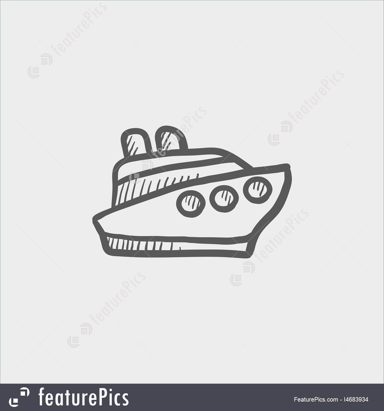 1300x1392 Cruise Ship Icon Stock Illustration I4683934 - Cruise Sketch