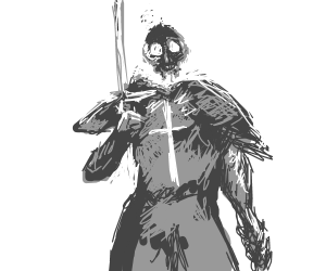 300x250 Dead Crusader Drawing By Thorsini - Crusader Sketch
