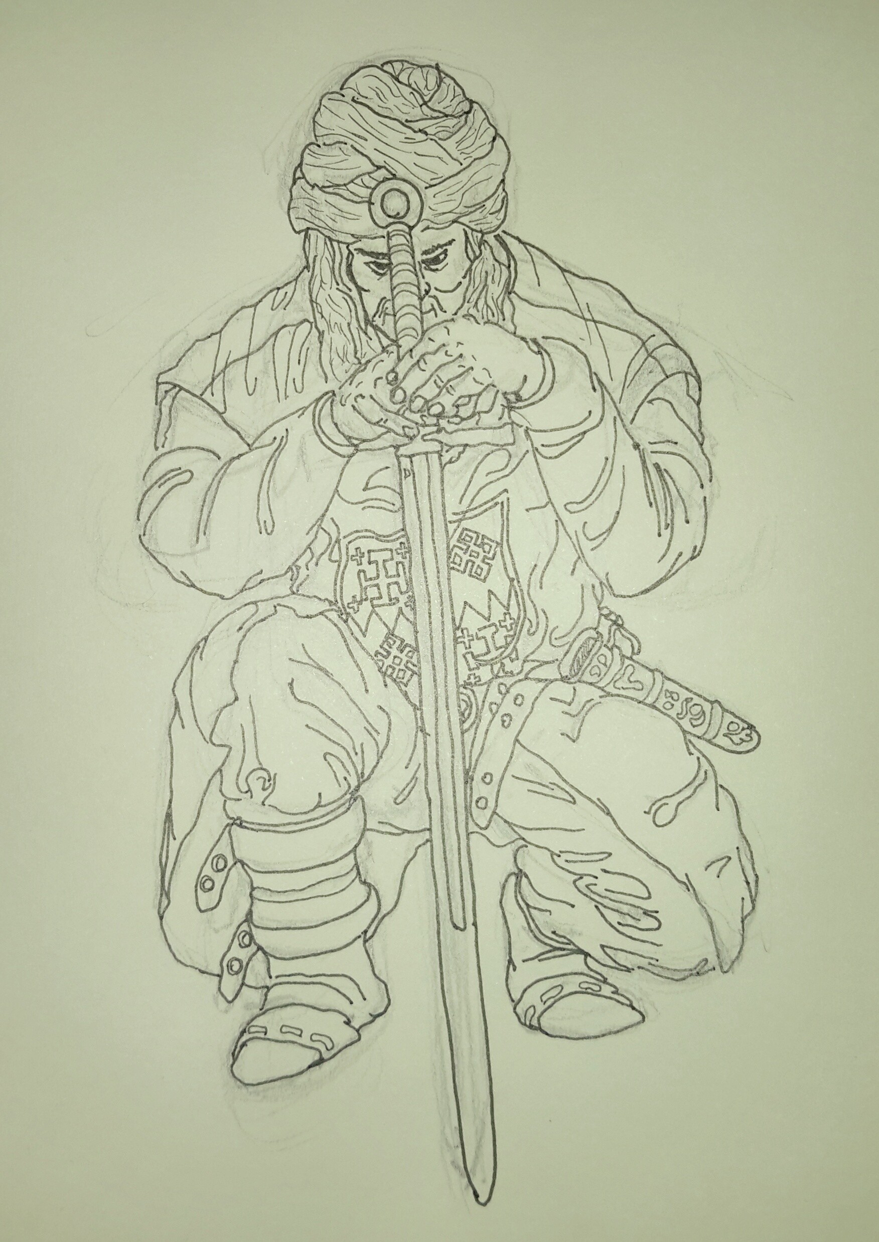 1752x2477 Maksym Plieva - Crusader Sketch