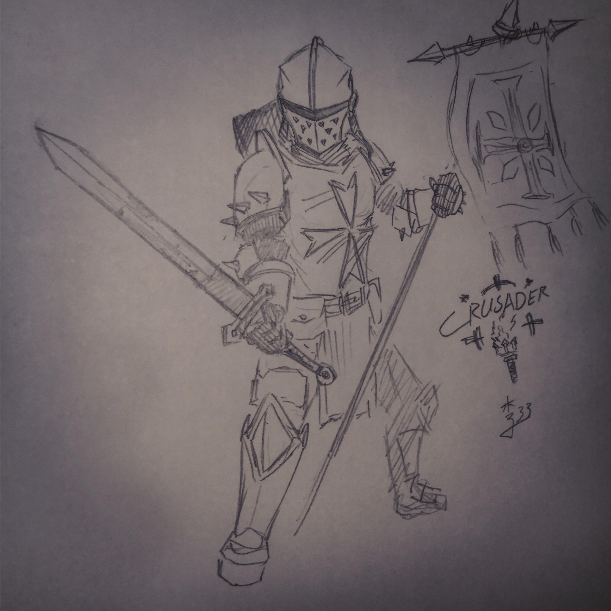 2055x2055 My Crusader Sketch D Darkestdungeon - Crusader Sketch