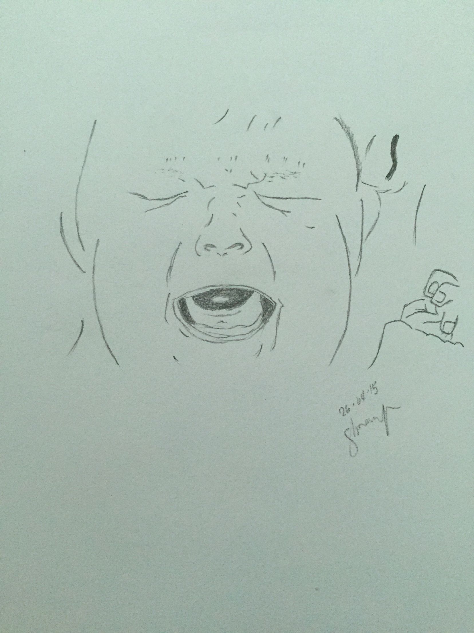 1656x2208 Crying Baby Sketch - Crying Baby Sketch