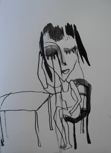 375x515 Crying Baby Drawing By Ivana Todorovic Saatchi Art - Crying Baby Sketch