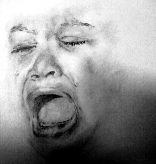 600x631 Portraits - Crying Baby Sketch