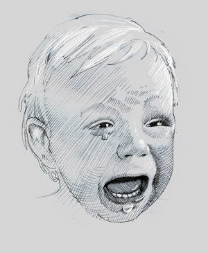 300x365 Who Needs Design Line Drawing (Images) - Crying Baby Sketch