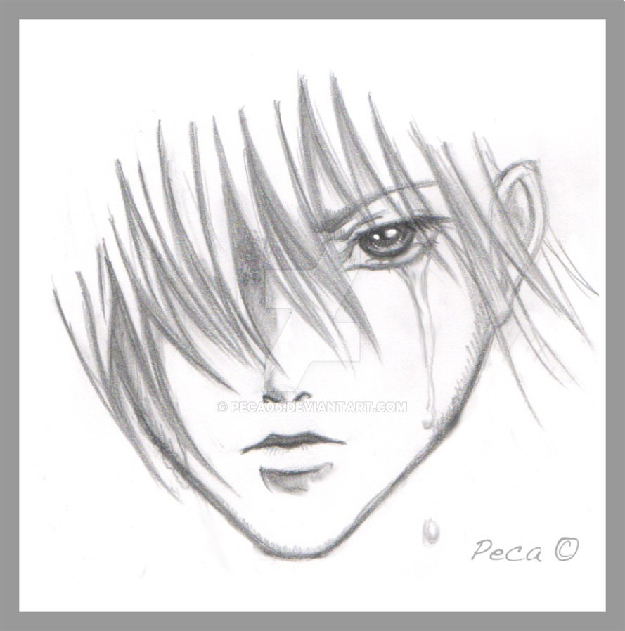 889x898 Crying Boy By Peca06 - Crying Boy Sketch