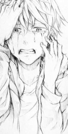 30+ Trend Terbaru Sad Anime Boy Crying Drawing Easy ...
