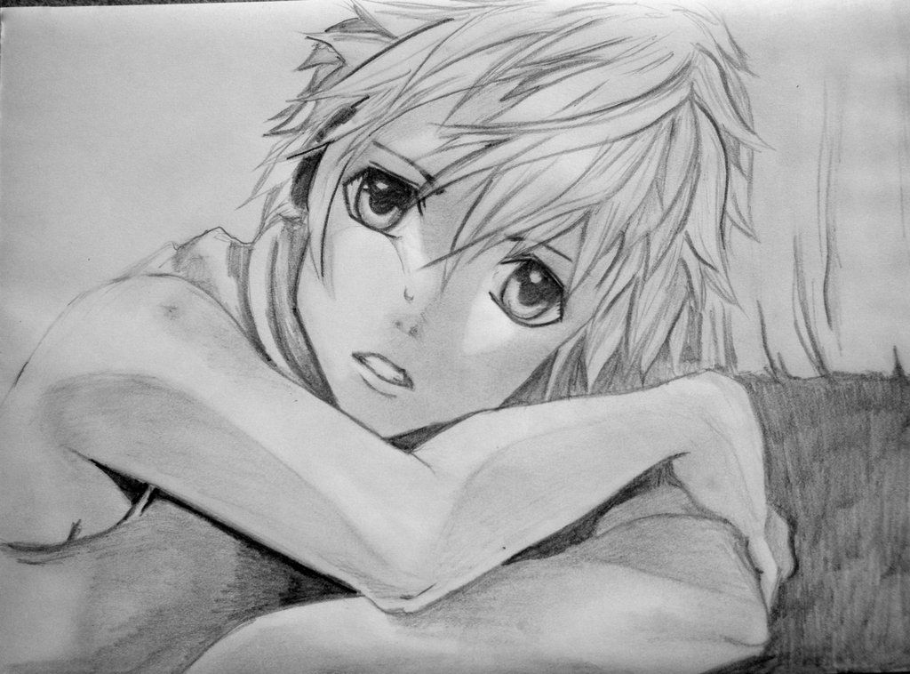 1024x758 How To Draw Anime Tears Crying Boy By Duckylanaa - Crying Boy Sketch