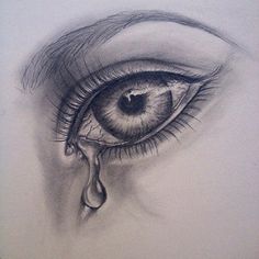 236x236 Crying Eye Sketch Drawing Drawings, Eye Sketch And Art - Crying Eyes Sketch