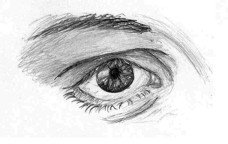 745x469 Drawn Sadness Sad Eye - Crying Eyes Sketch