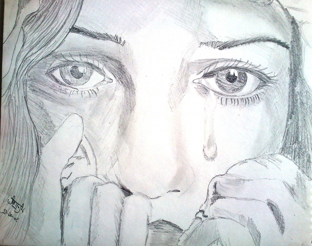 Crying Face Sketch at Explore collection of Crying