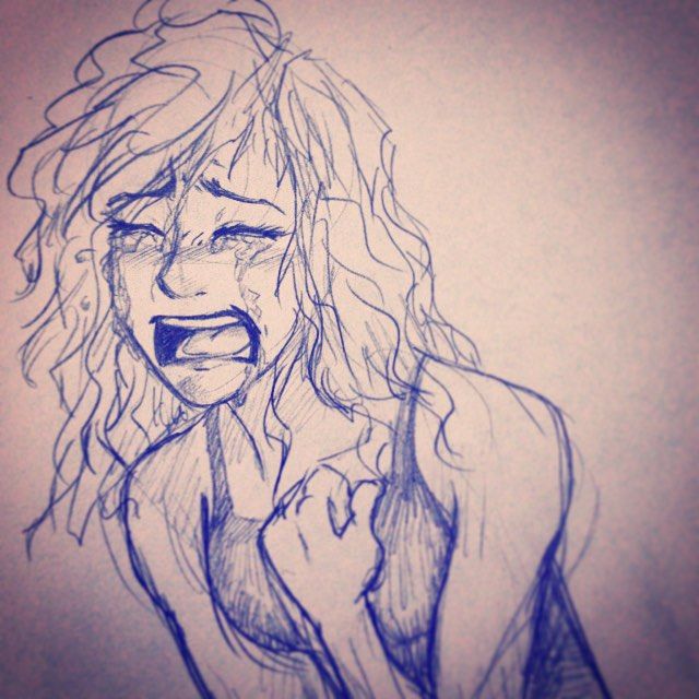 640x640 Image Result For Sketch Hand Cry Face Sketch - Crying Face Sketch
