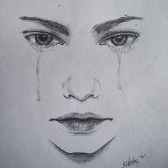 Crying Face Sketch at PaintingValley.com | Explore collection of Crying ...