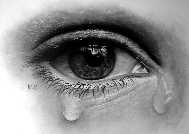 779x551 Crying Eyes Sketch Drawing Skill - Crying Face Sketch