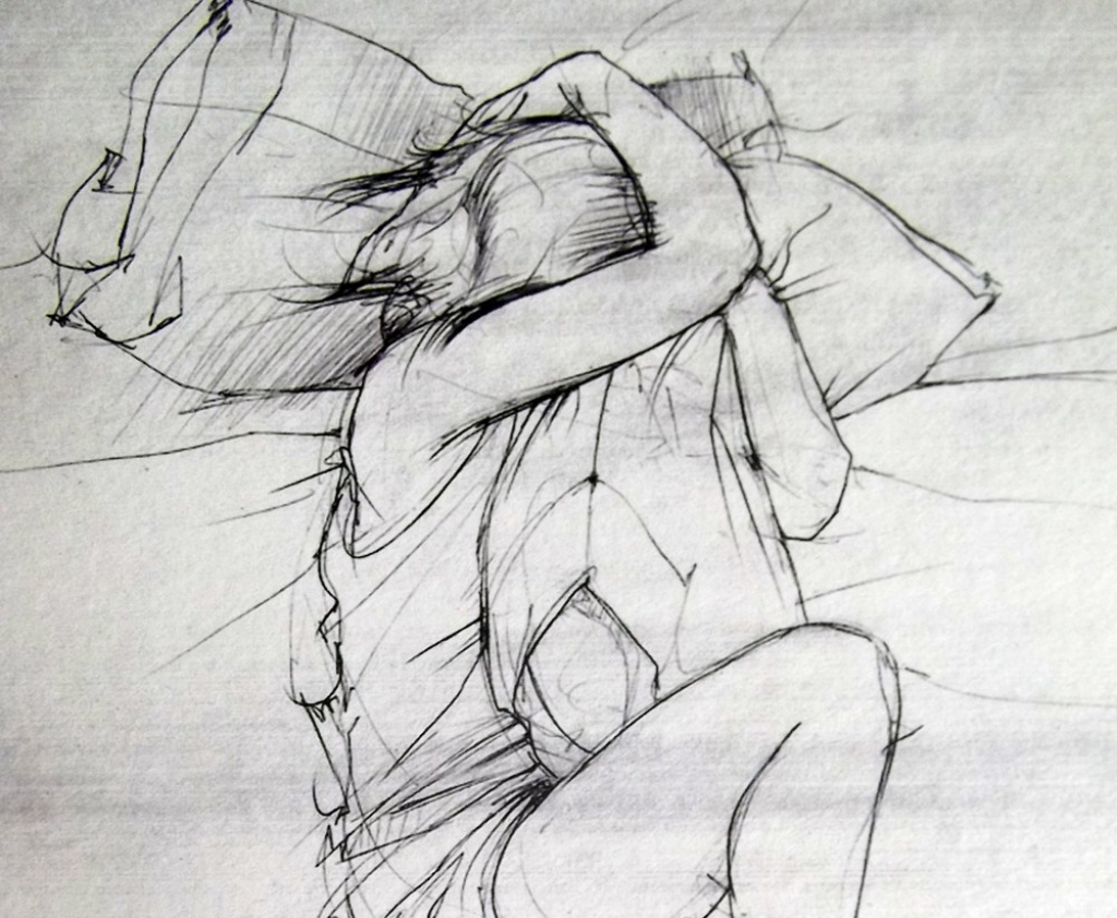 1024x842 Photos Crying Girl Sketch, - Crying Girl Sketch