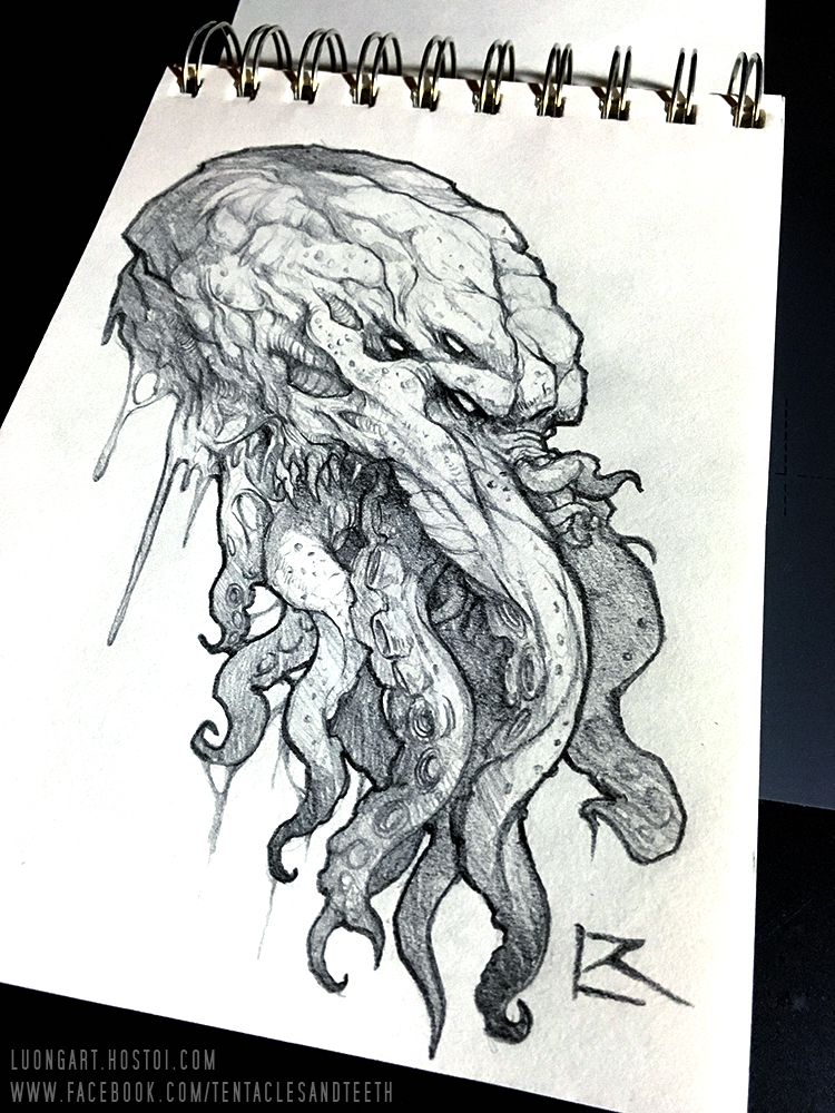 750x1000 Cthulhu Sketch By Tentaclesandteeth Sketchbook - Cthulhu Sketch