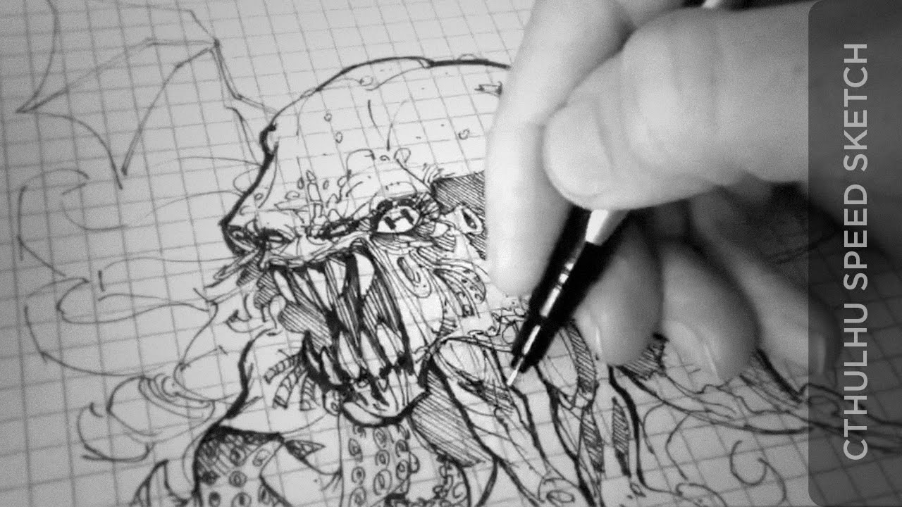 1280x720 Cthulhu Speed Sketch 9 (30 Sec) - Cthulhu Sketch