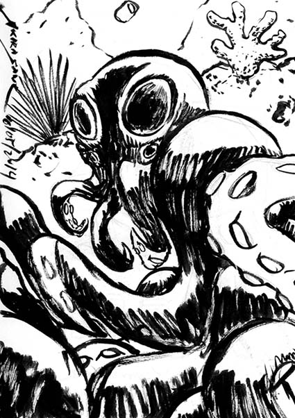 425x602 Akira Sanz Cthulhu Sketch - Cthulhu Sketch