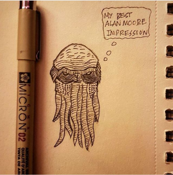 596x601 Learning To Draw, First Cthulhu Sketch Lovecraft - Cthulhu Sketch