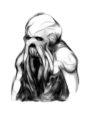 302x403 Thoth Ascending Cthulhu Sketch - Cthulhu Sketch