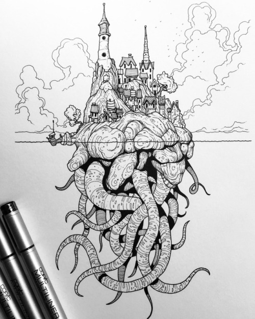500x625 Cthulhu Drawing Tumblr - Cthulhu Sketch