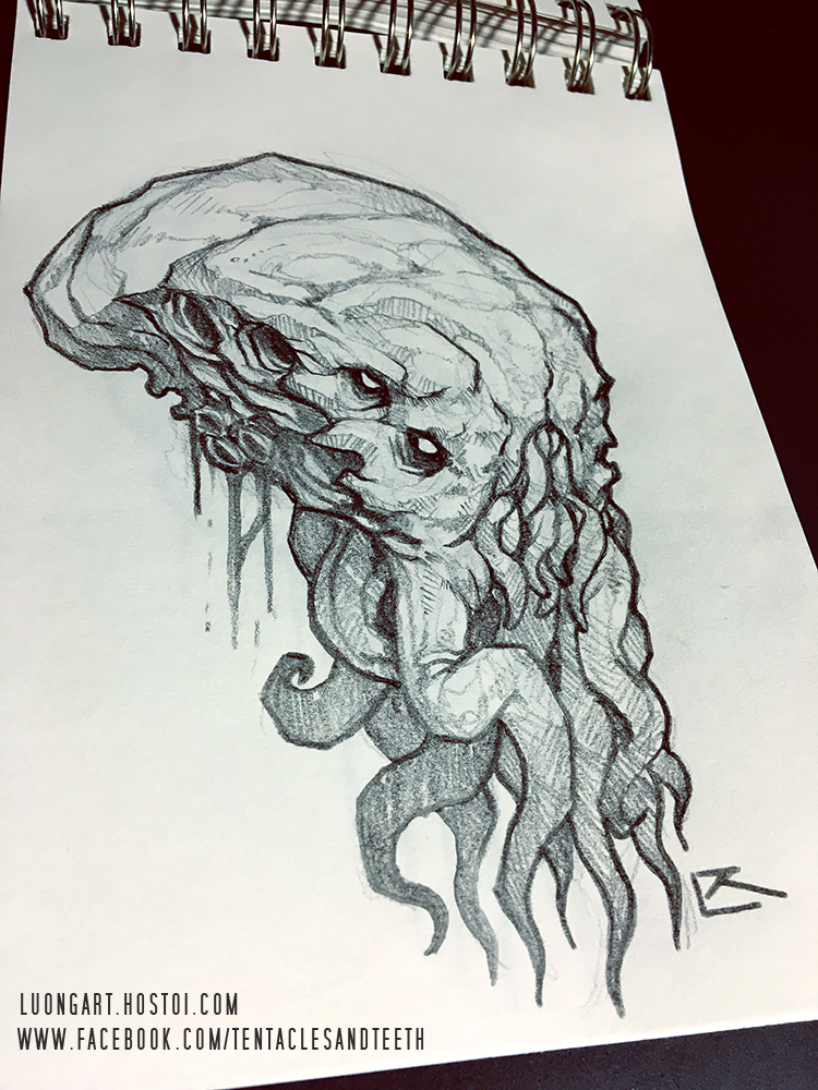 750x1000 Cthulhu Drawing Tips And Advice! By Tentaclesandteeth - Cthulhu Sketch