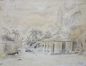 300x232 Jules Pascin Signed Original Drawing - Cuba Sketch