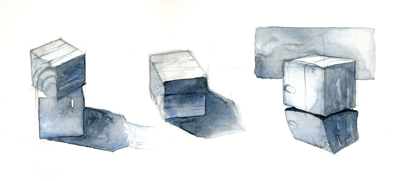 1314x596 David Hohn Illustration Recent Sketch - Cube Sketch