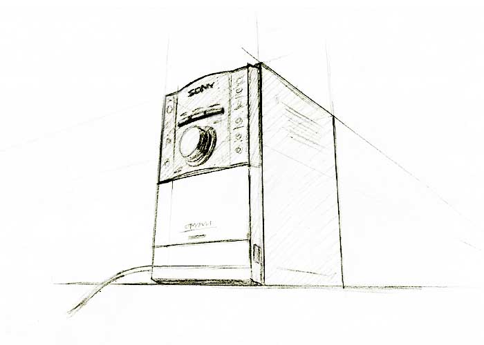 700x500 Drawing Cube - Cube Sketch