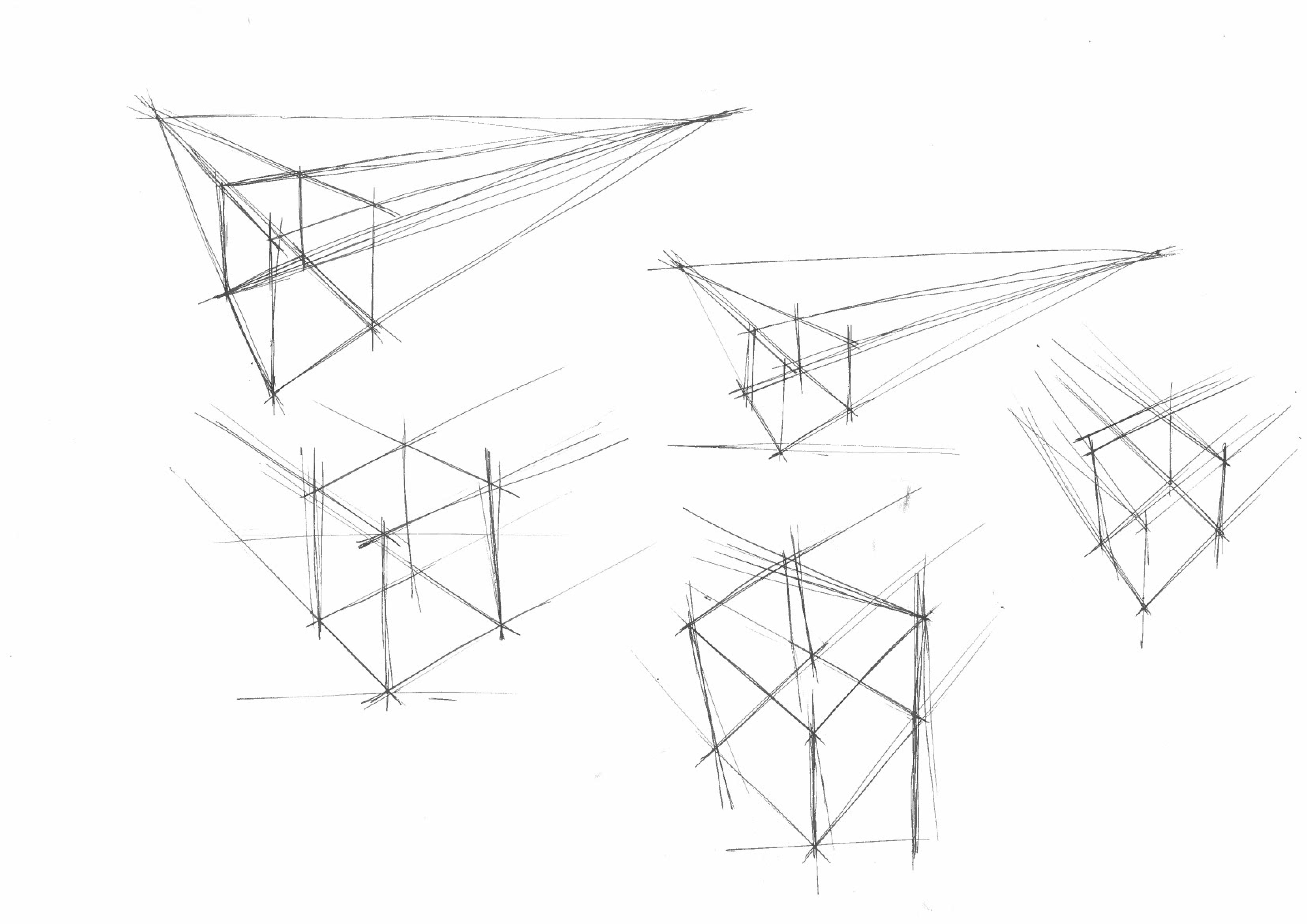 4965x3510 Exploratory Sketching Lesson 4 Jmnannesketching - Cube Sketch