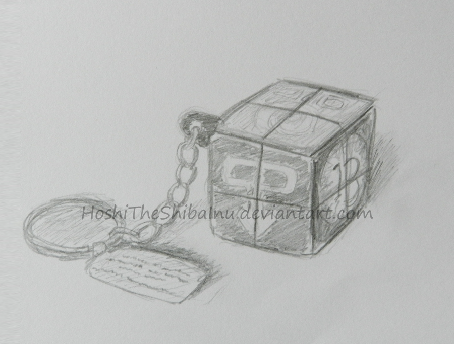 900x683 Keychain Cube Sketch By Hoshitheshibainu - Cube Sketch