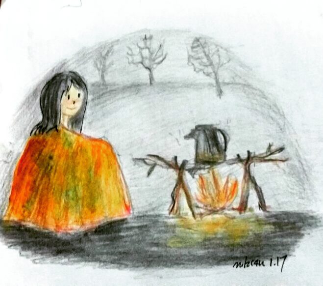 659x582 Little Cubicle Writing, Drawing. Anything Between - Cubicle Sketch