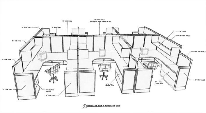 708x390 Pin By Office Furniture Warehouse On Office Design Idea Starters - Cubicle Sketch
