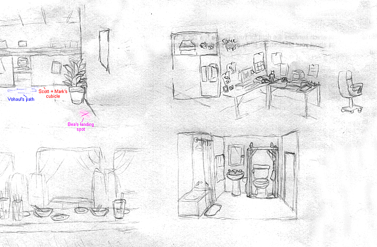 750x491 Concept Art And More! - Cubicle Sketch