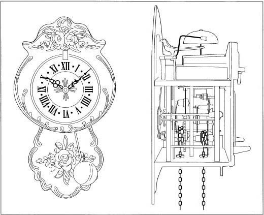 520x423 How Cuckoo Clock Is Made - Cuckoo Clock Sketch