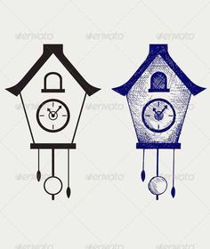 236x280 Large Cuckoo - Cuckoo Clock Sketch